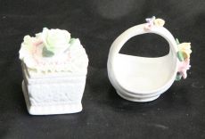 2 ks porcelánových miniatur
