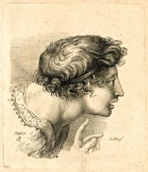 Hlava mladíka v úžasu z Raffaelovy Disputy, 1810