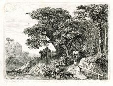 Poutník s povozem na okraji lesa, 1817