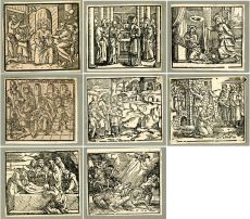 Soubor dobových dřevorytů, biblické motivy, 18. stol