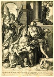 Svatá rodina se sv. Janem a třemi anděly, 1581