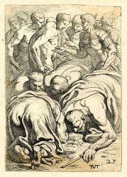 Tiresias pije krev oběti, 17. stol