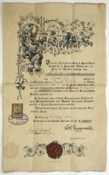 Licence k provozování pohostinství živnost, Olomouc, 1910