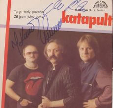 signovaný single vinyl, 1986